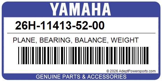 Yamaha 26H-11413-52-00 Plane, Bearing, Balance, Weight
