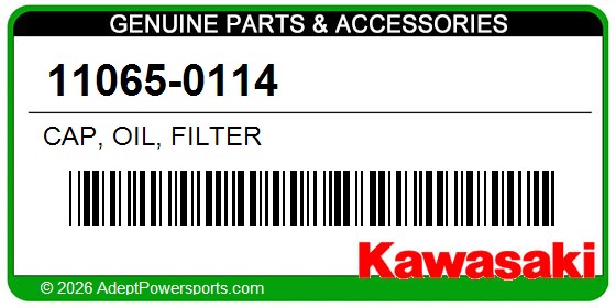 Kawasaki 11065-0114 Cap, Oil, Filter