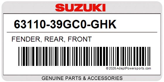 Suzuki 63110-39GC0-GHK Fender, Rear, Front