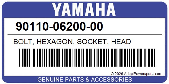 Yamaha 90110-06200-00 Bolt, Hexagon, Socket, Head