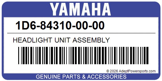 Yamaha 1D6-84310-00-00 Headlight Unit Assembly