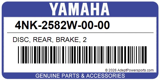 Yamaha 4NK-2582W-00-00 Disc, Rear, Brake, 2