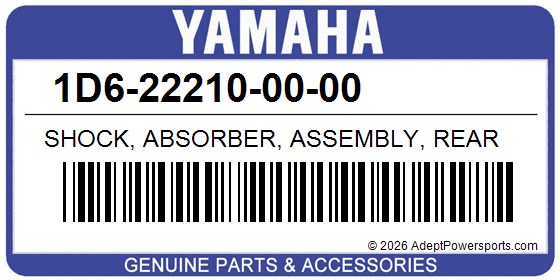 Yamaha 1D6-22210-00-00 Shock, Absorber, Assembly, Rear