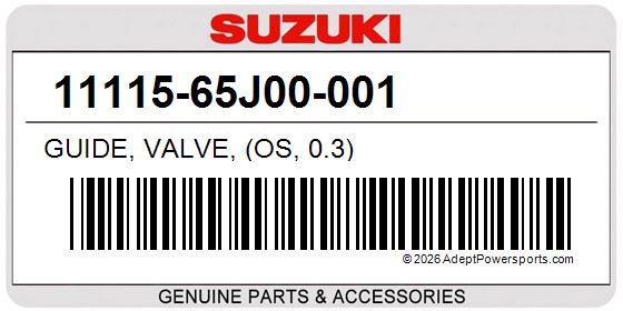Suzuki 11115-65J00-001 Guide, Valve, (Os, 0.3)