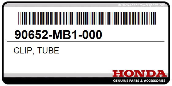 Honda 90652-MB1-000 Clip, Tube