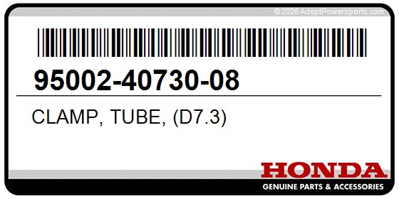 Honda 95002-40730-08 Clamp, Tube, (D7.3)