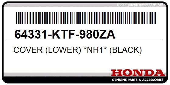 Honda 64331-KTF-980ZA Cover (Lower) *Nh1* (Black)