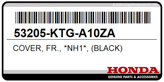 Honda 53205-KTG-A10ZA Cover, Fr., *Nh1*, (Black)