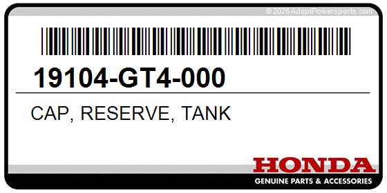Honda 19104-GT4-000 Cap, Reserve, Tank