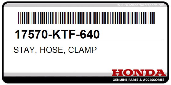 Honda 17570-KTF-640 Stay, Hose, Clamp