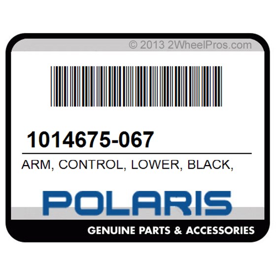 Polaris 1014675-067 Arm, Control, Lower, Black, Rh, (Aa)(Ab)