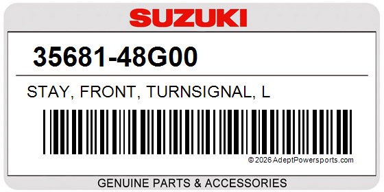 Suzuki 35681-48G00 Stay, Front, Turnsignal, L