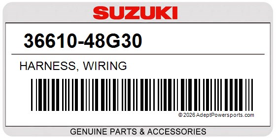 Suzuki 36610-48G30 Harness, Wiring