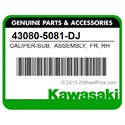 Kawasaki 43080-5081-DJ Caliper-Sub, Assembly, Fr, Rh, Black