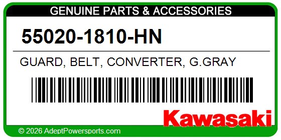 Kawasaki 55020-1810-HN Guard, Belt, Converter, G.Gray