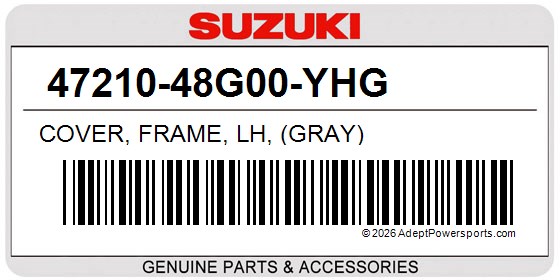 Suzuki 47210-48G00-YHG Cover, Frame, Lh, (Gray)
