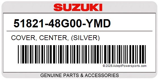 Suzuki 51821-48G00-YMD Cover, Center, (Silver)