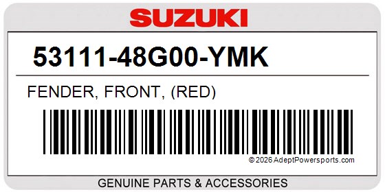 Suzuki 53111-48G00-YMK Fender, Front, (Red)