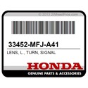 Honda 33452-MFJ-A41 Lens, L., Turn, Signal