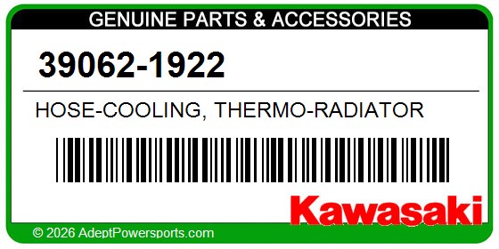 Kawasaki 39062-1922 Hose-Cooling, Thermo-Radiator