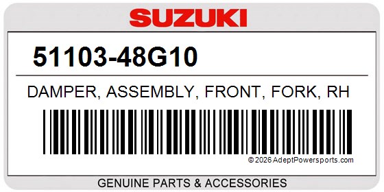 Suzuki 51103-48G10 Damper, Assembly, Front, Fork, Rh