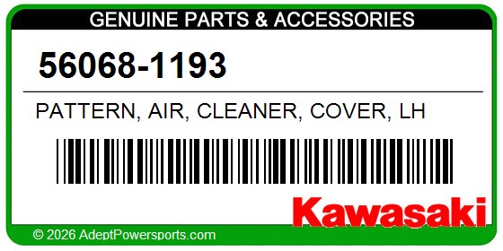 Kawasaki 56068-1193 Pattern, Air, Cleaner, Cover, Lh