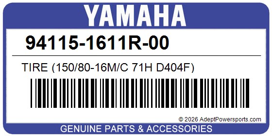 Yamaha 94115-1611R-00 Tire (150/80-16M/C 71H D404f)
