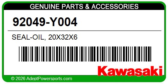 Kawasaki 92049-Y004 Seal-Oil, 20X32x6