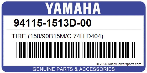 Yamaha 94115-1513D-00 Tire (150/90B15m/C 74H D404)