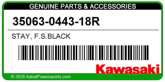 Kawasaki 35063-0443-18R Stay, F.S.Black