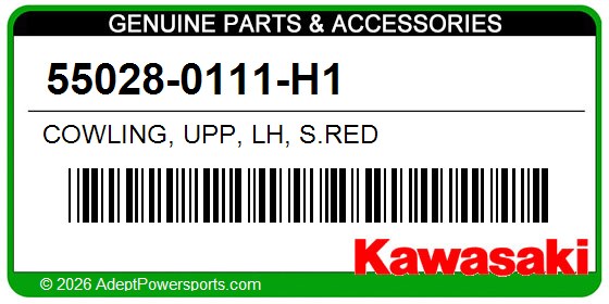 Kawasaki 55028-0111-H1 Cowling, Upp, Lh, S.Red