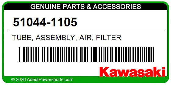 Kawasaki 51044-1105 Tube, Assembly, Air, Filter