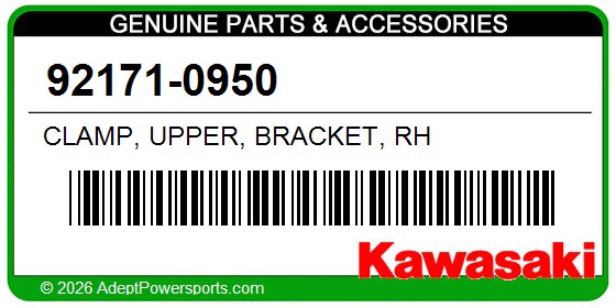 Kawasaki 92171-0950 Clamp, Upper, Bracket, Rh