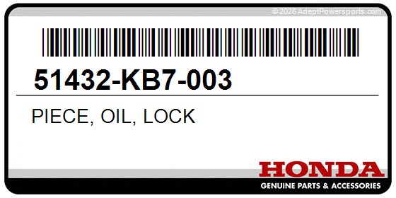 Honda 51432-KB7-003 Piece, Oil, Lock