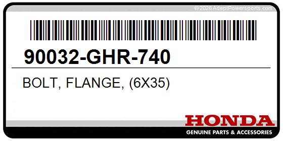 Honda 90032-GHR-740 Bolt, Flange, (6X35)