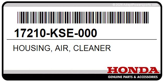 Honda 17210-KSE-000 Housing, Air, Cleaner