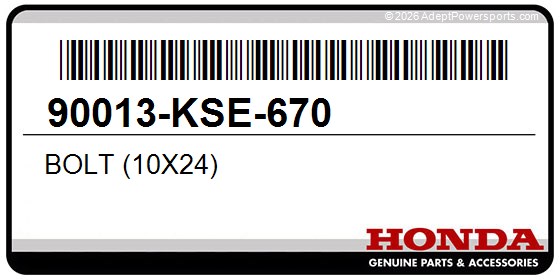 Honda 90013-KSE-670 Bolt (10X24)