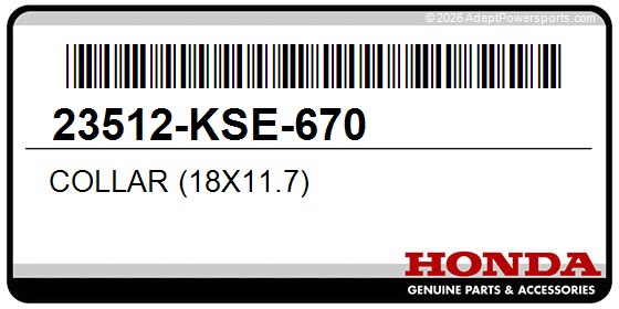Honda 23512-KSE-670 Collar (18X11.7)