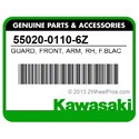 Kawasaki 55020-0110-6Z Guard, Front, Arm, Rh, F.Black