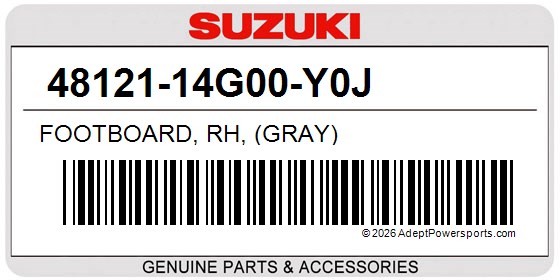 Suzuki 48121-14G00-Y0J Footboard, Rh, (Gray)
