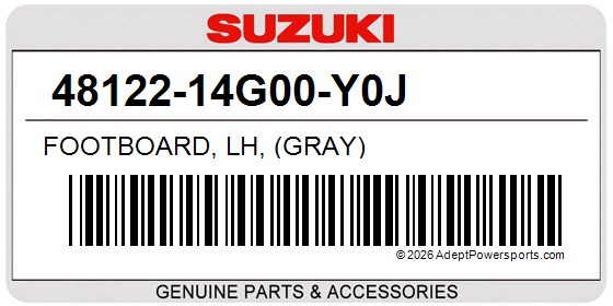 Suzuki 48122-14G00-Y0J Footboard, Lh, (Gray)
