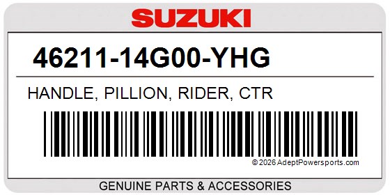 Suzuki 46211-14G00-YHG Handle, Pillion, Rider, Ctr