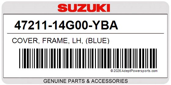 Suzuki 47211-14G00-YBA Cover, Frame, Lh, (Blue)