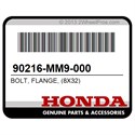 Honda 90216-MM9-000 Bolt, Flange, (8X32)