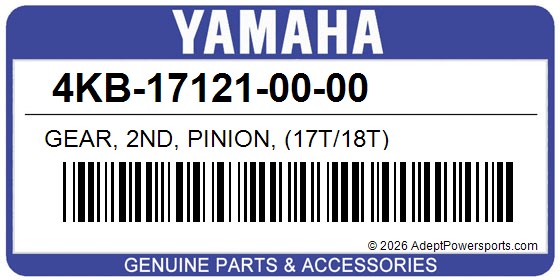Yamaha 4KB-17121-00-00 Gear, 2Nd, Pinion, (17T/18T)