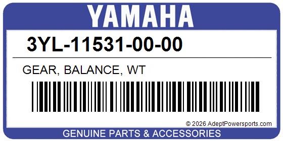 Yamaha 3YL-11531-00-00 Gear, Balance, Wt
