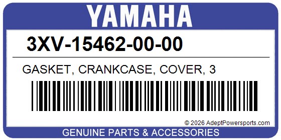 Yamaha 3XV-15462-00-00 Gasket, Crankcase, Cover, 3