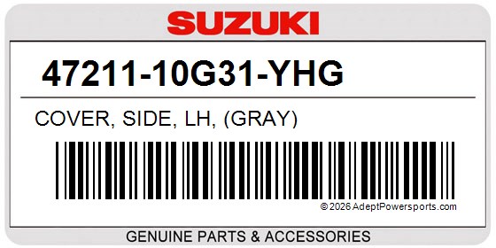 Suzuki 47211-10G31-YHG Cover, Side, Lh, (Gray)