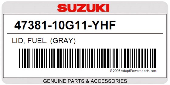 Suzuki 47381-10G11-YHF Lid, Fuel, (Gray)