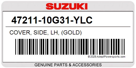Suzuki 47211-10G31-YLC Cover, Side, Lh, (Gold)